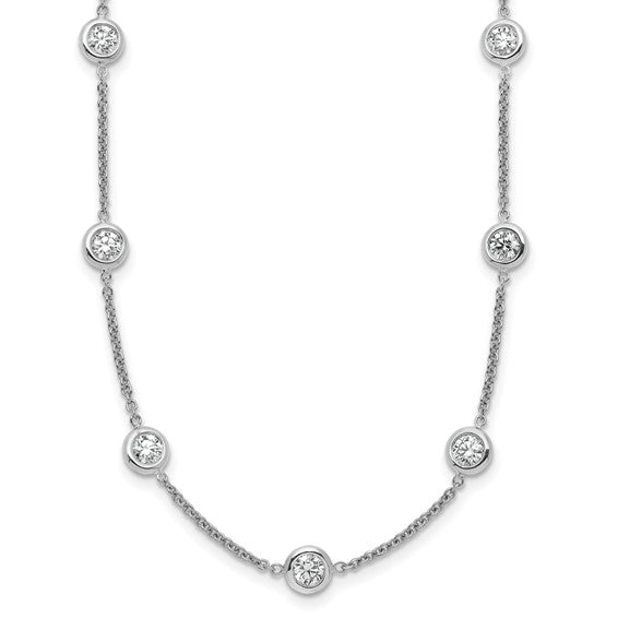 18k Gorgeous Diamond Bezel Set Necklace