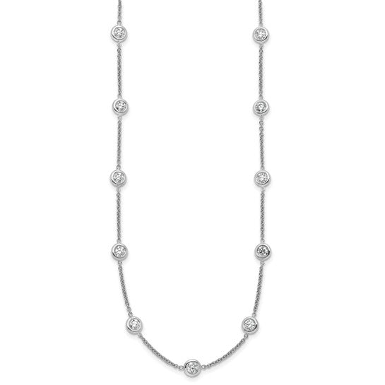 18k Gorgeous Diamond Bezel Set Necklace