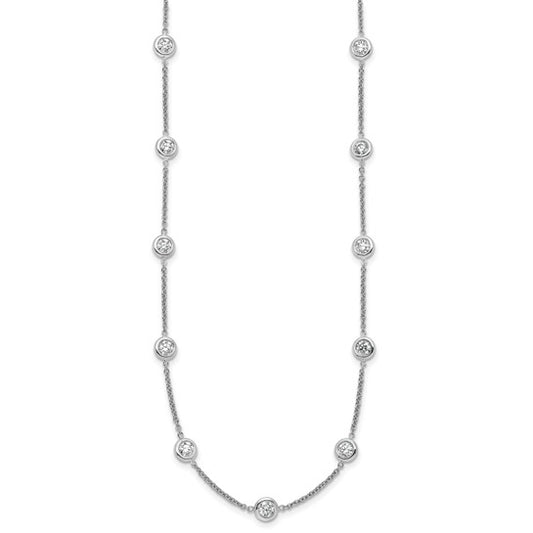 18k Stunning Diamond Bezel Set Necklace