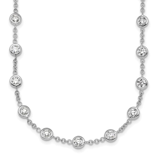 18k Lavish Diamond Bezel Set Necklace