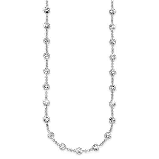18k Lavish Diamond Bezel Set Necklace