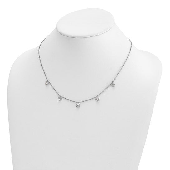 18k LUX Diamond Bezel Set Necklace