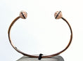Load image into Gallery viewer, Gear Bangle in 14k Rose Gold & Black Diamonds - by Sabii Sports Jewelry®
