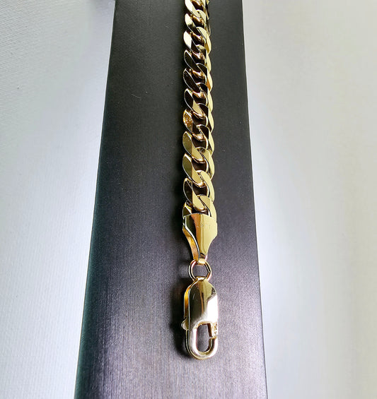 Curb Chain Bracelet – Yellow Gold - 8 Inches