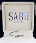 Load image into Gallery viewer, Diamond Solitaire Wrap Ring in 14k White Gold – by Sabii Jewelry®
