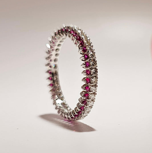Ruby & Diamond Eternity Band – by Sabii Jewelry®