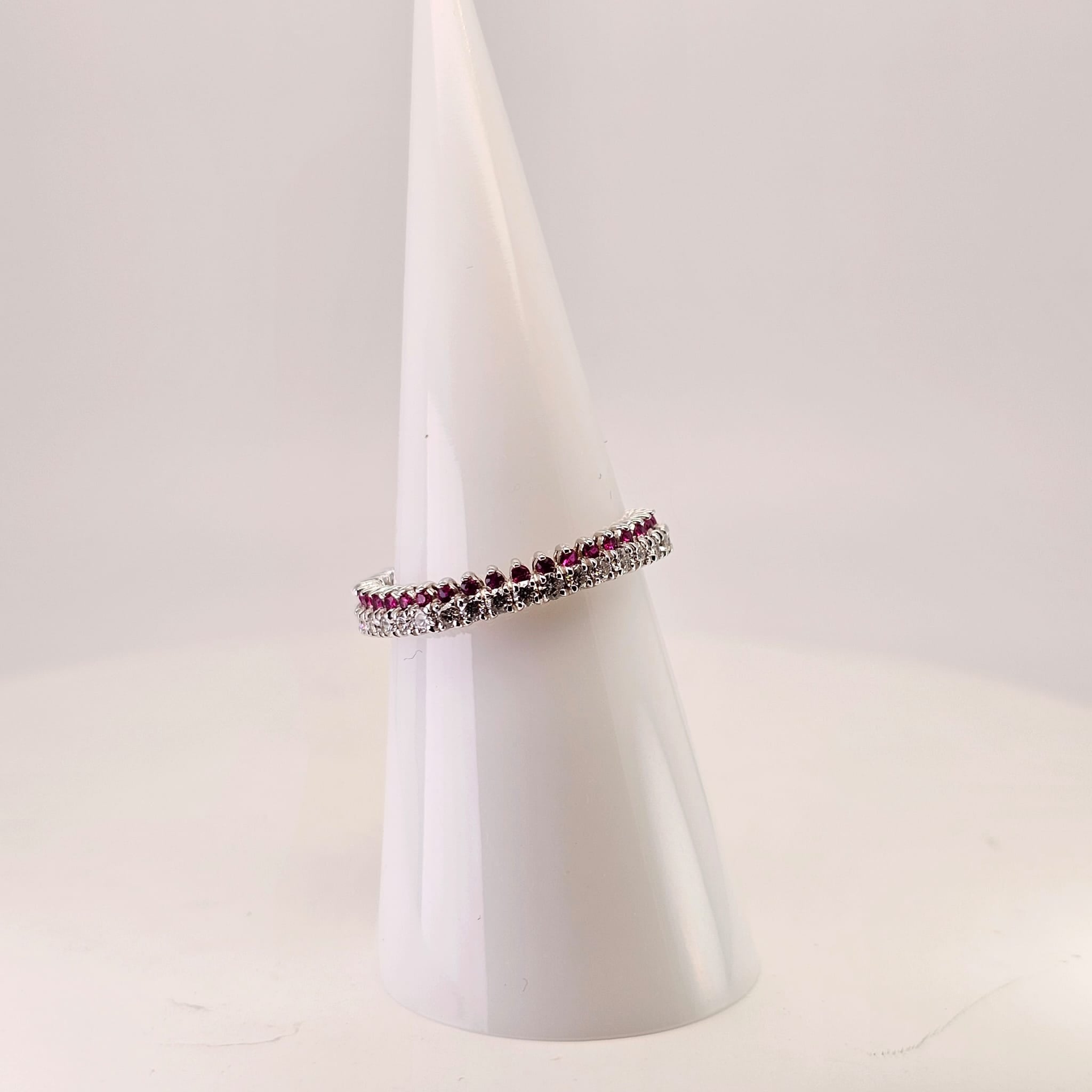 Ruby & Diamond Eternity Band – by Sabii Jewelry®