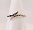 Load image into Gallery viewer, Sapphire & Diamond Bypass Ring – by Sabii Jewelry®
