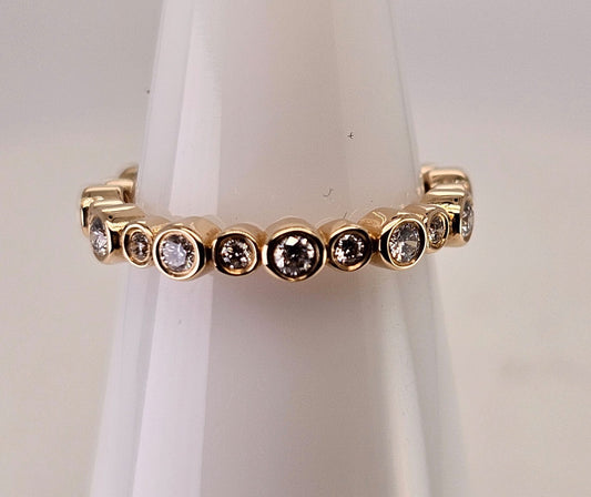 Round Diamond Eternity Stackable Ring – by Sabii Jewelry®
