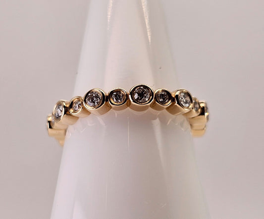Round Diamond Eternity Stackable Ring – by Sabii Jewelry®