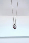 Load image into Gallery viewer, Royal Ruby & Pear-Shaped Diamond Pendant– by Sabii Jewelry®
