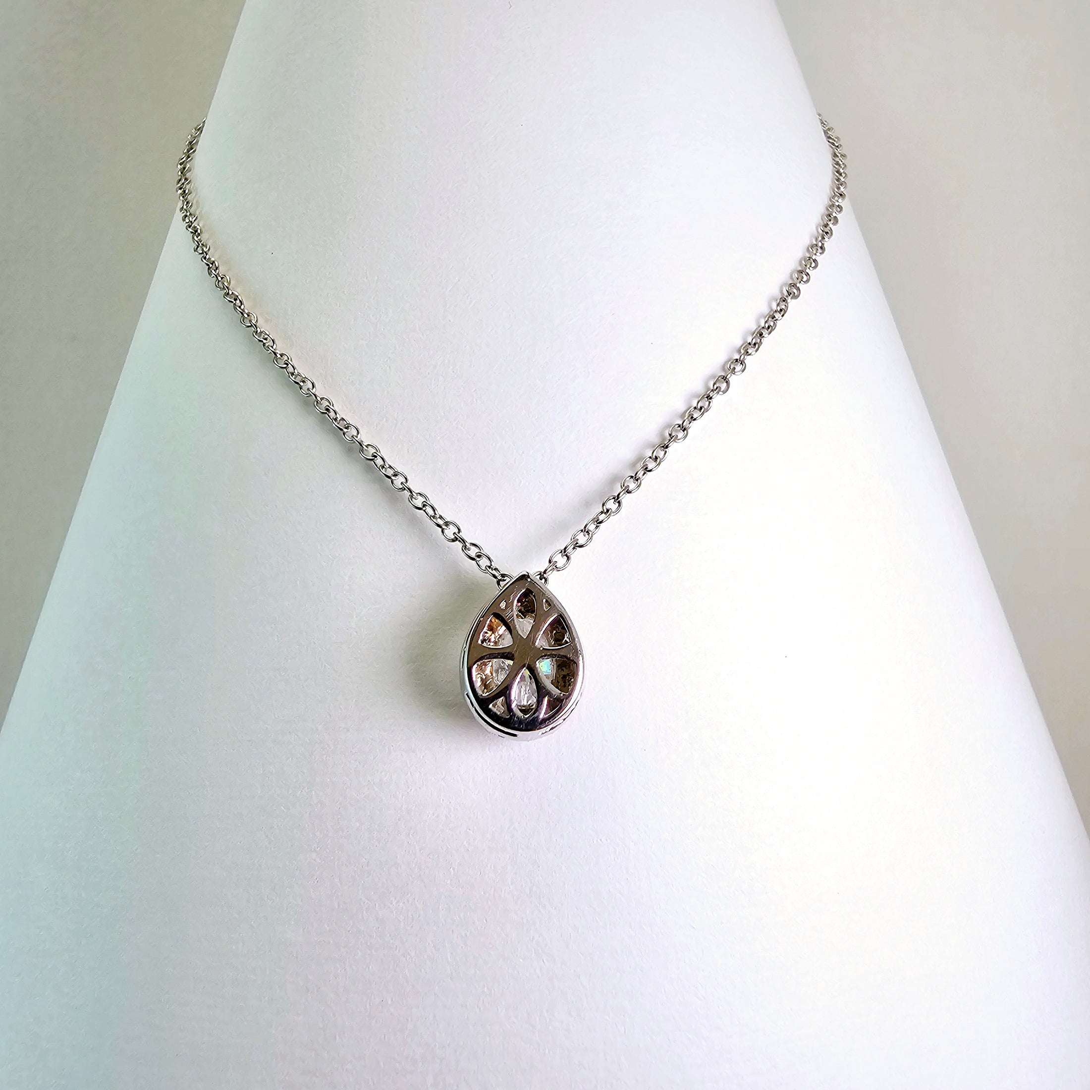 Royal Ruby & Pear-Shaped Diamond Pendant– by Sabii Jewelry®