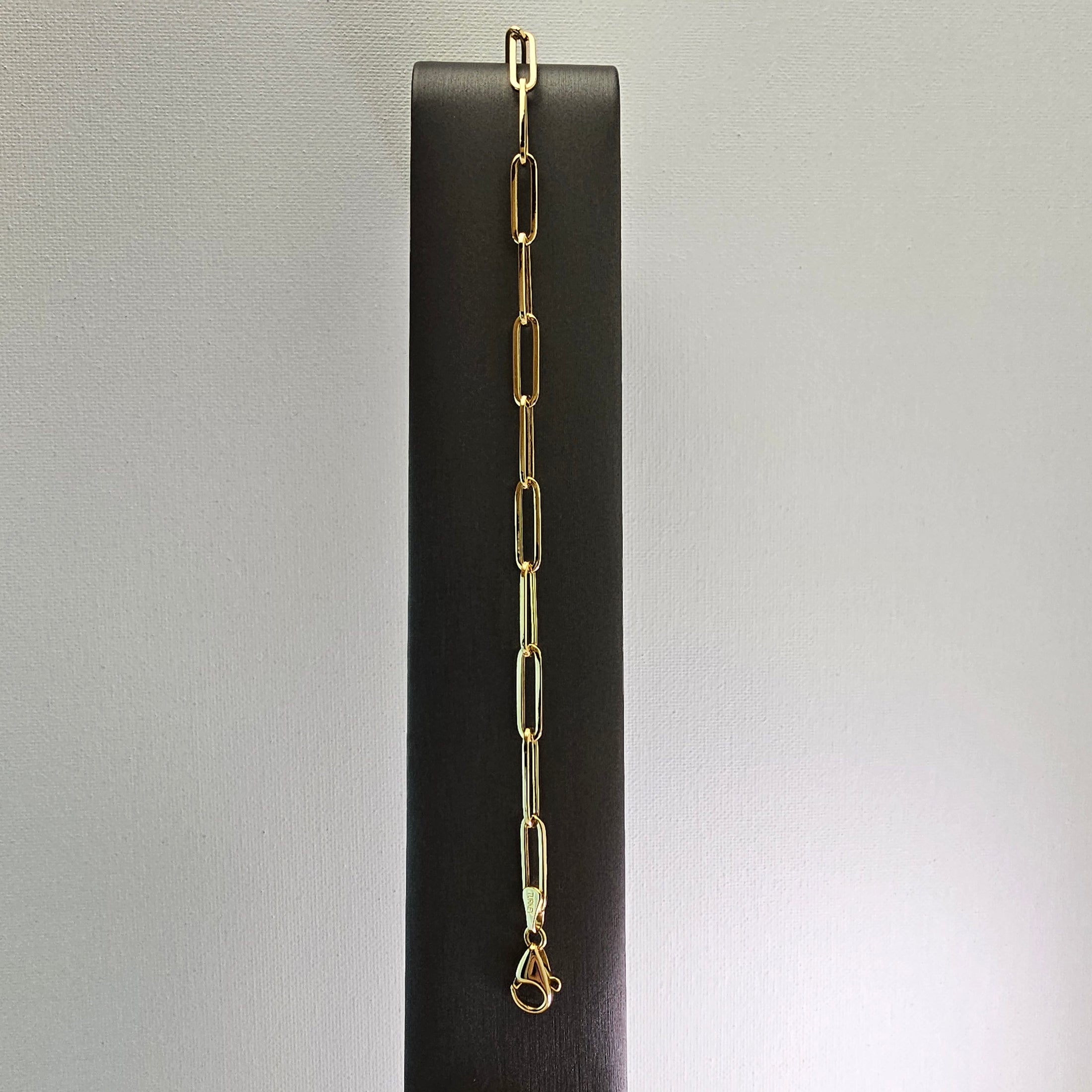 Paperclip Chain Bracelet 8" – 14k Yellow Gold - 701