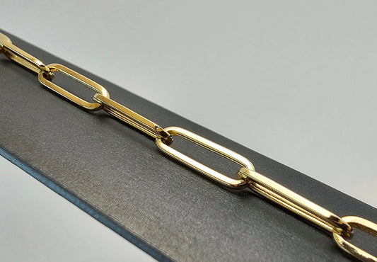 Paperclip Chain Bracelet 8" – 14k Yellow Gold - 701