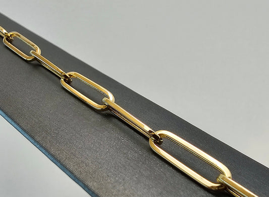 Paperclip Chain Bracelet 8" – 14k Yellow Gold - 701