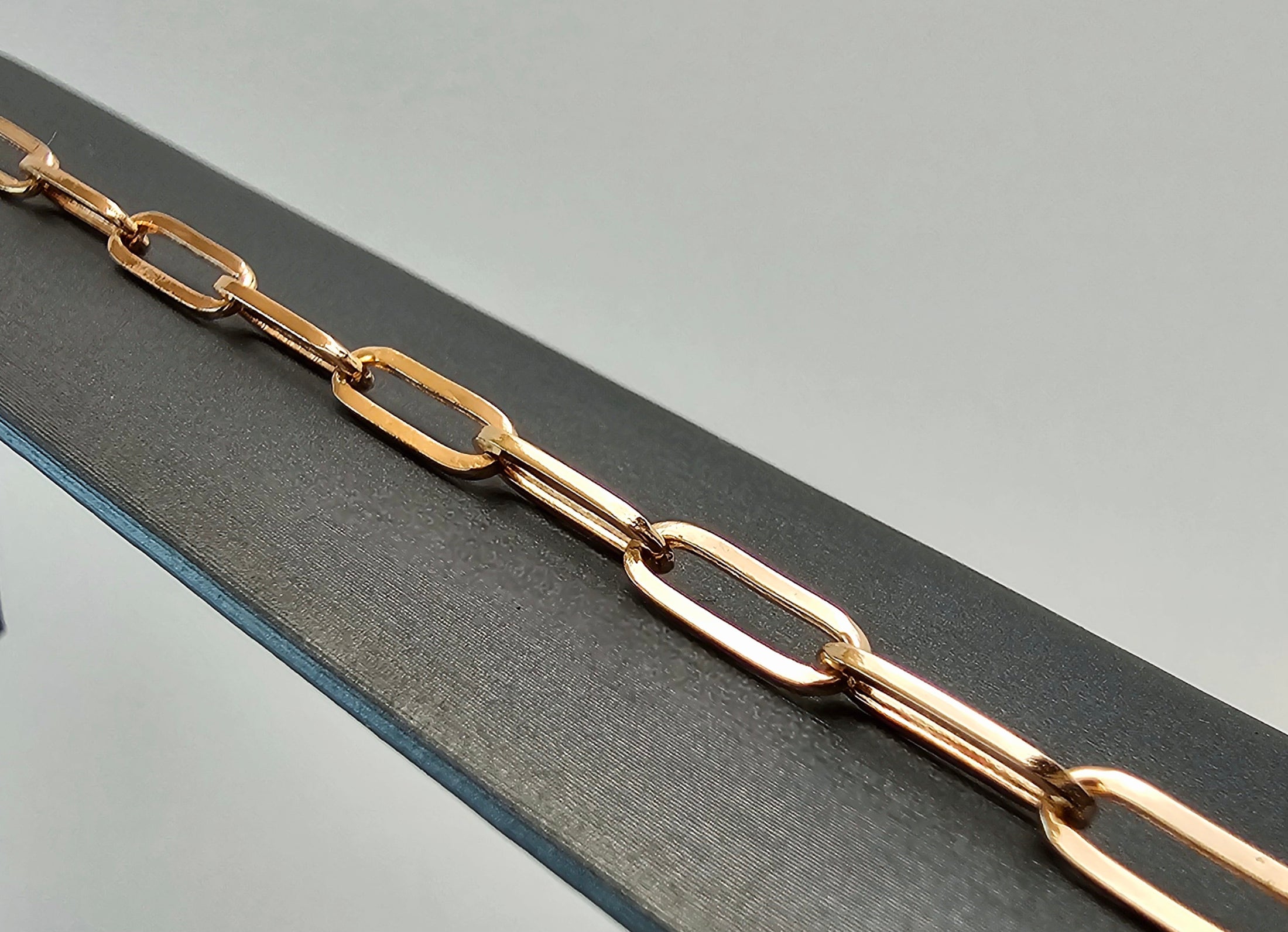 Paperclip Chain Bracelet 8" – 14k Rose Gold - 767