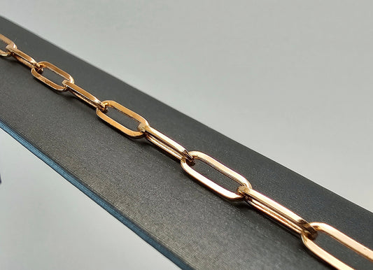 Paperclip Chain Bracelet 8" – 14k Rose Gold - 767