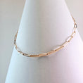 Load image into Gallery viewer, Paperclip Chain Necklace 18” – 14k Rose Gold - 514

