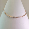 Load image into Gallery viewer, Paperclip Chain Necklace 18” – 14k Rose Gold - 514
