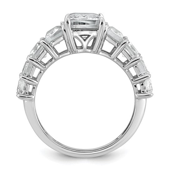 5ct Emerald Cut Shared Prong Lab Grown Diamond Engagement Ring
