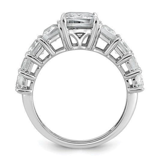 5ct Emerald Cut Shared Prong Lab Grown Diamond Engagement Ring