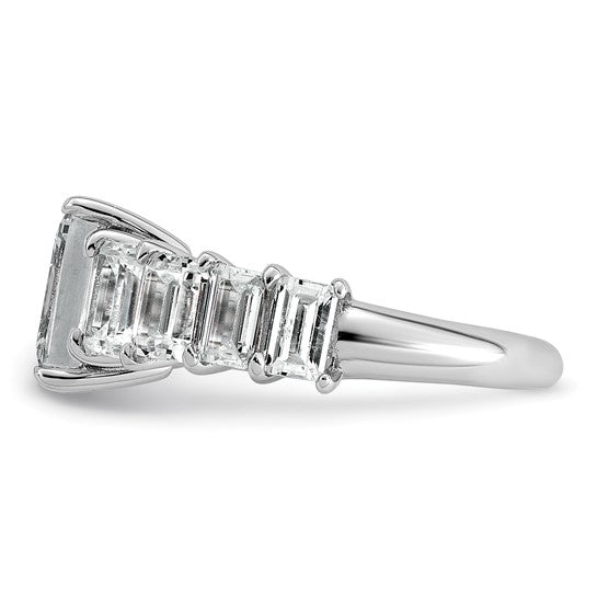 5ct Emerald Cut Shared Prong Lab Grown Diamond Engagement Ring