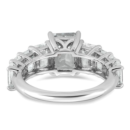 5ct Emerald Cut Shared Prong Lab Grown Diamond Engagement Ring