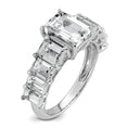 Load image into Gallery viewer, 5ct Emerald Cut Shared Prong Lab Grown Diamond Engagement Ring

