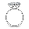 Load image into Gallery viewer, Toi et Moi - Emerald and Pear Cut Certified Lab Grown Diamond Engagement Ring
