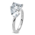 Load image into Gallery viewer, Toi et Moi - Emerald and Pear Cut Certified Lab Grown Diamond Engagement Ring
