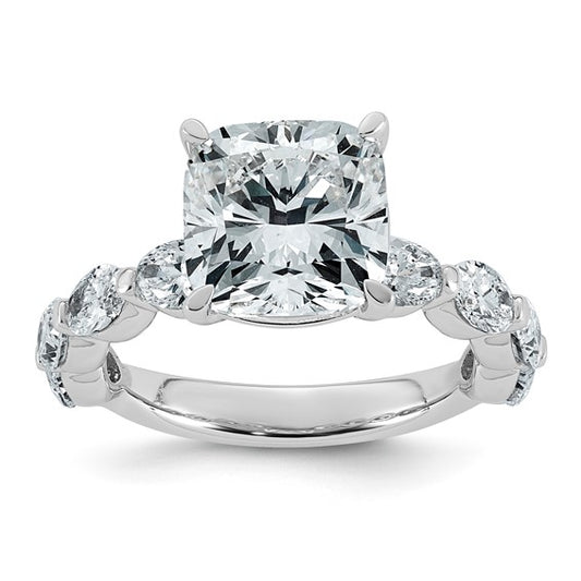 Cushion-Cut Certified Lab-Grown Diamond Engagement Ring