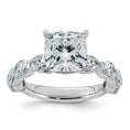 Load image into Gallery viewer, Cushion Cut and Oval Accent Certified Lab Grown Diamond Engagement Ring
