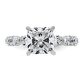 Load image into Gallery viewer, Cushion Cut and Oval Accent Certified Lab Grown Diamond Engagement Ring
