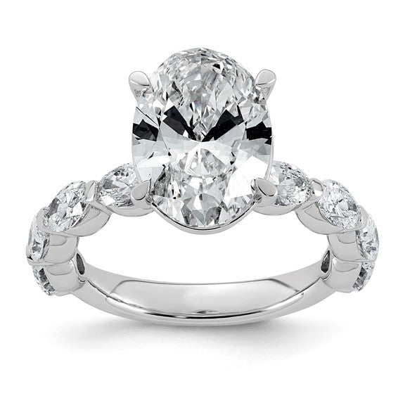 5.5ct TW Round Cut Certified Lab Grown Diamond Engagement Ring