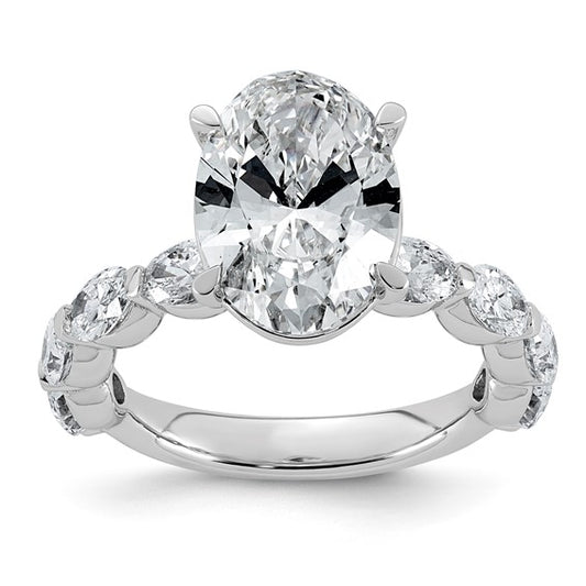 5.5ct TW Round Cut Certified Lab Grown Diamond Engagement Ring