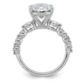 Load image into Gallery viewer, 5ct Oval Center and Round Cut Accents Lab Grown Diamond Engagement Ring
