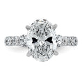 Load image into Gallery viewer, 5ct Oval Center and Round Cut Accents Lab Grown Diamond Engagement Ring
