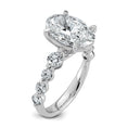 Load image into Gallery viewer, 5ct Oval Center and Round Cut Accents Lab Grown Diamond Engagement Ring
