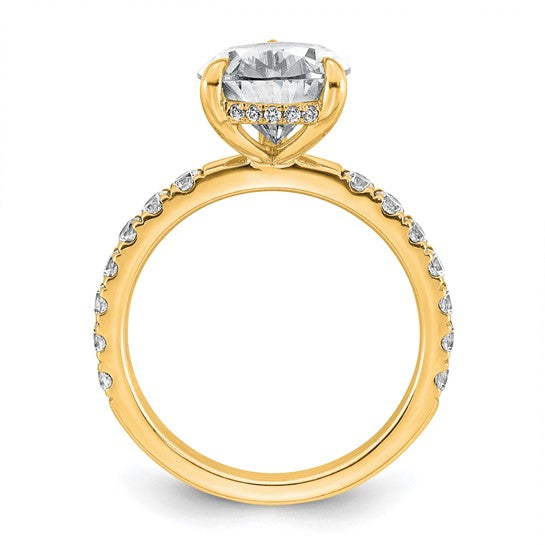 Certified Lab Grown Pear Solitaire Engagement Ring