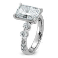 Load image into Gallery viewer, Radiant Center and Round Accents Lab Grown Diamond Engagement Ring
