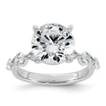 Load image into Gallery viewer, Round Center and Pear Cut Accents Lab Grown Diamond Engagement Ring
