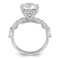 Load image into Gallery viewer, Round Center and Pear Cut Accents Lab Grown Diamond Engagement Ring
