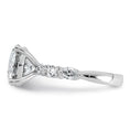 Load image into Gallery viewer, Round Center and Pear Cut Accents Lab Grown Diamond Engagement Ring

