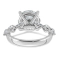 Load image into Gallery viewer, Round Center and Pear Cut Accents Lab Grown Diamond Engagement Ring
