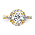 Load image into Gallery viewer, Round Natural Diamond 14k Halo Engagement Ring
