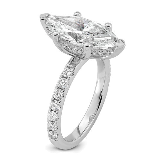 Marquis Solitaire Certified Lab Grown Diamond Engagement Ring
