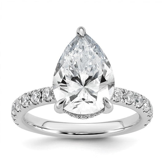 Pear Cut Solitaire Certified Lab Grown Diamond Engagement Ring