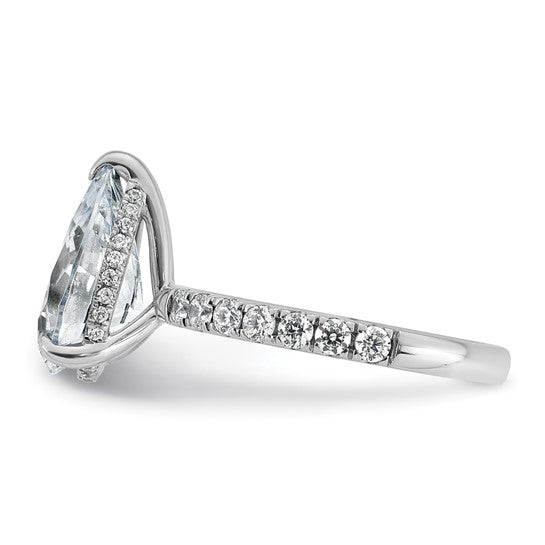 Pear Cut Solitaire Certified Lab Grown Diamond Engagement Ring