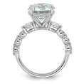 Load image into Gallery viewer, 5ct Round Center and Round Cut Accents Lab Grown Diamond Engagement Ring
