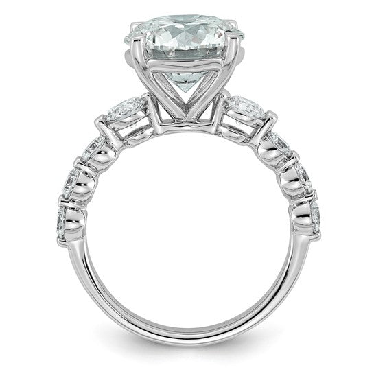 5ct Round Center and Round Cut Accents Lab Grown Diamond Engagement Ring